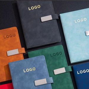 Carnet en cuir personnalisé, fabrication sur mesure, logo imprimé, format A5, ensemble cadeau promotionnel pour entreprise - Product Image 1