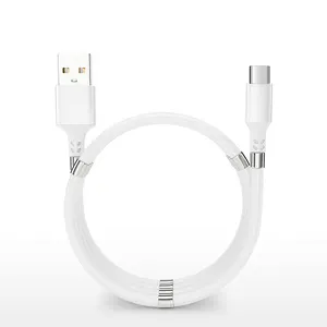 New design 1M magnetic charging cable 3A charger cable non tangle