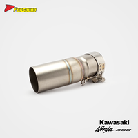 Système d'échappement pour moto Kawasaki Ninja 400 Z400, prix de gros Forsound Factory, silencieux rectangulaire à double sortie bleu brûlé