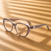 Lunettes optiques en acétate de luxe haut de gamme OEM/ODM, montures durables anti-lumière bleue pour un usage quotidien, personnalisation