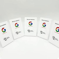 Logotipo personalizado código QR 213 / 215 / 216 13,56 MHz NFC PVC tarjeta de plástico para tarjeta de visita/tarjeta de revisión de Google
