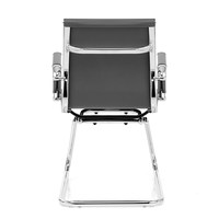 Chaise de bureau ergonomique sans roue traîneau en cuir PU stationnaire pour réunion, réception, visiteurs, événements en attente