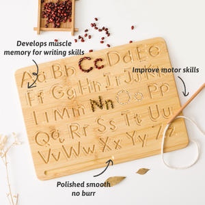 Juguetes de madera de estilo nórdico, educación temprana para la infancia, rompecabezas de combinación de formas de animales del alfabeto, accesorios educativos para fotografía de recién nacidos - Product Image 1