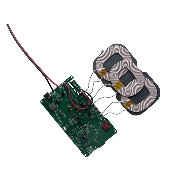 Cargador inalámbrico para coche automático PCB inalámbrico de 3 bobinas 20W 15W 10W 7,5 W 5W cargador inalámbrico de identificación automática