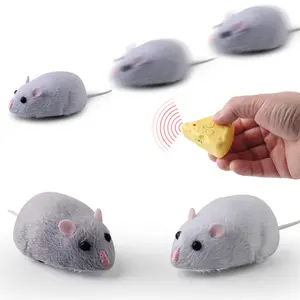 Electronic Remote Control Mouse Toys for Cats Toy Interactive Cat Teasing Plush Emulation Rat Mice 360 Rotating Toy for Dog Pet