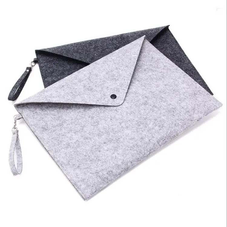High Quality Business Information Organizer A4 A5 Size Felt Document Bag Pouch Protective Case Accessories Supplies