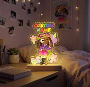 โออีเอ็มอะคริลิคสแตนเดอร์แบบตั้งได้ไฟกลางคืน LED ของโลกแดนดี้แบบมีเอกลักษณ์เฉพาะสำหรับเด็ก - Product Image 3