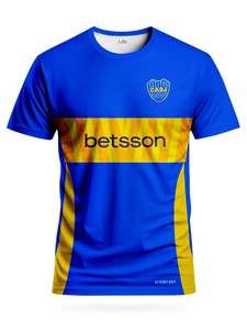 Camiseta de fútbol azul juvenil y top deportivo cómodo con cuello redondo, adecuado para partidos y entrenamiento de fútbol, personalizable, unisex F10 - Product Image 2
