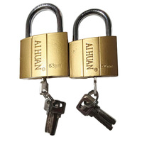 Cadenas en laiton avec emballage en boîte couleur, modèle complet, vente en gros d'usine, trois clés à lame atomique