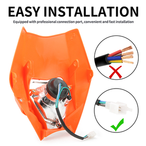 Ajustement pour EXC EXCF SX XC 125 250 350 450 LED phare couverture Motocross Dirt Bike pièces <span class=keywords><strong>Moto</strong></span> <span class=keywords><strong>Enduro</strong></span> <span class=keywords><strong>moto</strong></span> phare <span class=keywords><strong>masque</strong></span> - Product Image 5