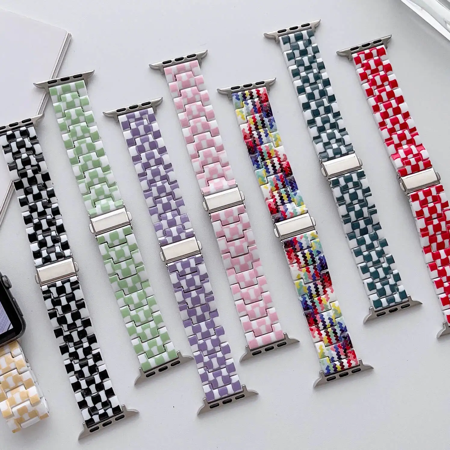 49mm 45mm 44mm Watch Band Strap For Apple Watch Series 8 7 Ultra 40mm 41mm Plastic Watch Strap Bracelet