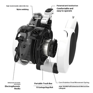 Guinzaglio retrattile automatico per animali domestici con luce con caratteristiche riflettenti per esterni dispositivo di guinzaglio multifunzione per cani - Product Image 4