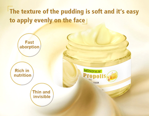 Masque facial de nuit à la texture de pudding d'argile éclaircissante au miel, marque privée, vitamine E, hyaluronate, <span class=keywords><strong>propolis</strong></span>, boue, soin réparateur - Product Image 6