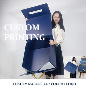 पुनर्नवीनीकरण सामग्री भारी शुल्क चुंबकीय पेपर बॉक्स लेजर चांदी लोगो निजीकरण बड़े आकार के प्रचार उपहार सेट संग्रह बॉक्स - Product Image 4