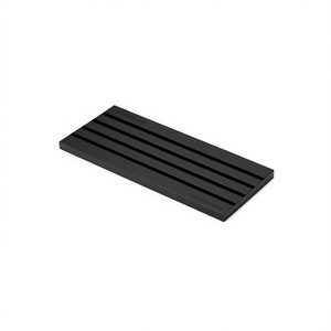 Grille de douche en acier inoxydable noir mat de 80 cm de longueur pour salles de bain modernes - Product Image 3