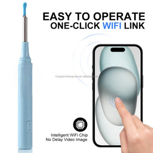 Otoskop pembersih telinga HD nirkabel, alat penghilang kotoran telinga dengan kamera Usb dapat diisi ulang elektrik - Product Image 5