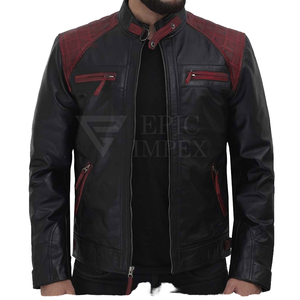 Chaqueta de Cuero Vacuno Hecha a Medida para Hombre, Estilo Urbano, Impermeable, para Invierno, con Cierre de Cremallera y Tinte Liso - Product Image 3