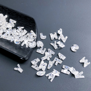 26 Letras de Moissanita A-Z, Fornituras de Joyería a Granel, Piedra de Moissanita Creada en Laboratorio, Suelta, Facetada, Corte Trasero, Blanca, Claridad D VVS, Color - Product Image 3