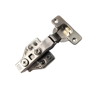 Charnière de tampon hydraulique en acier inoxydable de vente chaude porte d'armoire couverture complète sans couvercle amortissement mi-courbure demi-couverture charnière - Product Image 1