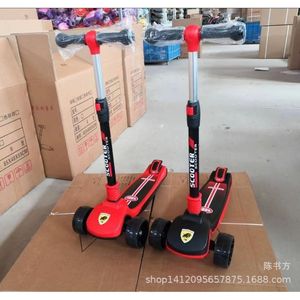 Childrens Scooter Foldable <b>Three</b> Wheel Height Adjustable For Ages 2 4 Years Kids Ride On Toy - Product Image 4