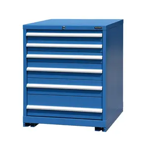 E100827-6B-B 2023 New Design Mobile Multi Drawers Metal Cabinet Lockable With Safety Buckle