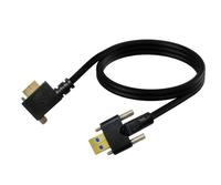 USB 3.0 AM Micro BM Kabel Dual M3 Schraub verriegelung Schneller Versand 0,3 m/1m/2m Geflecht zum Aufladen von Daten synchron isations computern Zubehör Lager