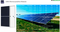 Panneau solaire hors réseau Aokun 460W à efficacité de 23 % pour silicium monocristallin de type N, directement de l'usine