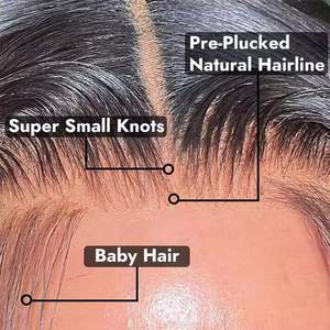 Sans colle 4x4 dentelle transparente perruques de cheveux humains C partie dentelle courte Bob perruque couleur naturelle droite brésilienne perruques de cheveux humains - Product Image 6