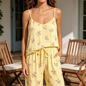 Conjunto de Pijama de <span class=keywords><strong>Dos</strong></span> Piezas para Mujer, Ropa de Dormir sin Mangas, Camiseta y Pantalones, Ropa para Estar en Casa - Product Image 2