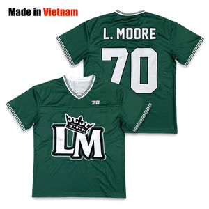 Camiseta de fútbol personalizada barata, camiseta de fútbol americano de gran tamaño con diseño de logotipo sublimado - Product Image 1