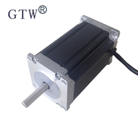 Shaft Nema 23 Motor Stepper hibrid poros ganda murah untuk kontrol Printer 3D