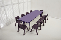 Ensemble table et chaises pliantes en plastique coloré et moderne, écologique, pour enfants, idéal pour la gym