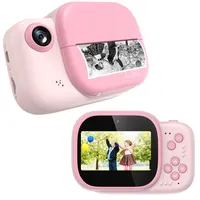 어린이 카메라 인스턴트 Prin 아이 비디오 사진 디지털 카메라 어린이 인쇄 3 롤 열 종이 C