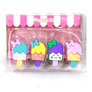 Soododo Kawaii Niedliches Briefpapier Fancy Design Radiergummi Hot Selling TPR Material Gummi Eis am Stiel Radiergummi Set - Product Image 2