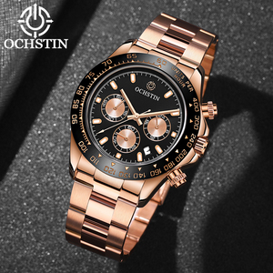 OCHSTIN 6103B Antique <strong>Rose</strong> <strong>Gold</strong> Man Quartz <strong>Watch</strong> Stainless Steel Band Luminous Chronograph Simple Sports <strong>Watch</strong> <strong>Set</strong> - Product Image 5