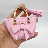 Sacs de poupée de haute qualité, accessoires pour poupées, mini sac à main en cuir PU pour femmes, porte-clés, porte-monnaie mignon pour filles, pendentif porte-clés à pompon