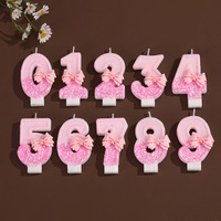 Bougie d'anniversaire créative DIY en forme de chiffres, faite à la main avec un design décoratif pour gâteau, idéale pour les fournitures de fête d'anniversaire et d'anniversaire de mariage
