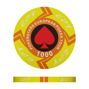 Jetons de poker en céramique de luxe de haute qualité pour Texas Hold'em EPT, 10g 39mm, vente directe d'usine en gros - Product Image 4
