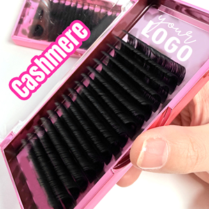 Fournitures de extensions de cils de qualité supérieure en gros, plateaux d'extensions de cils individuelles en volume, étiquette privée, extensions faites à <span class=keywords><strong>la</strong></span> main sans cruauté - Product Image 2