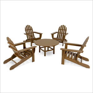 Vente en gros de meubles d'extérieur décontractés pour la plage, le jardin, la terrasse chaise <span class=keywords><strong>Adirondack</strong></span> pliante en polybois avec fauteuils - Product Image 2