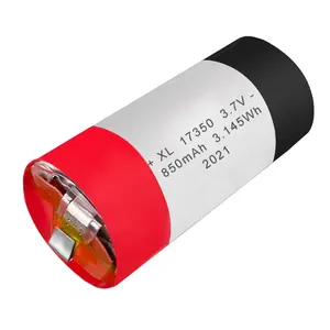 Цилиндрическая литий-ионная аккумуляторная батарея высокой емкости 17350 850 мАч 3,7 в