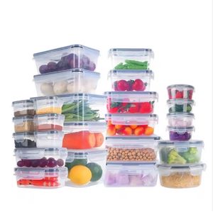 Ensemble de 16 récipients alimentaires en plastique les plus populaires 2024 avec boîtes à lunch Ensemble de récipients hermétiques pour le stockage des aliments - Product Image 2
