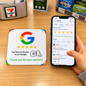 Etiquetas NFC de PVC Impermeables de 3.93" y 13.56MHz para Reseñas de <span class=keywords><strong>Google</strong></span>, Trustpilot, Tripadvisor, Instagram, Facebook, Snapchat, 10x10cm, ISO14443a - Product Image 2