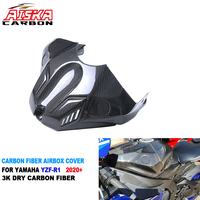 AISKA Cubierta de Tanque de Combustible Delantero para Motocicleta, 100% Fibra de Carbono Real, para Yamaha R1 R1M 2020-2026