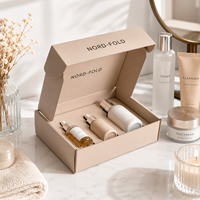 Boîte d'expédition en carton ondulé personnalisée de petite taille avec insert pour bijoux, maquillage, soins de la peau, emballage e-commerce, fournisseur OEM en gros