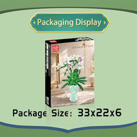 MOULD KING 24123 - Juego de Bloques de Construcción de Orquídeas Mariposa Blancas, Juguetes para Niñas y Niños, Modelo de Jardín para Armar