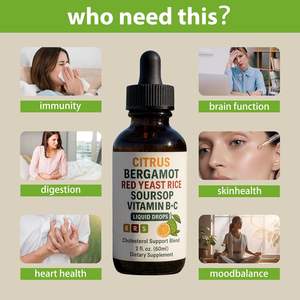 Complément alimentaire à base de bergamote, de corossol et de riz rouge fermenté pour soutenir un taux de cholestérol sain - Product Image 3