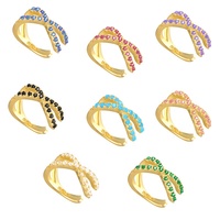 Pendientes de plata de ley S925 con Clip, Micro pavé colorido de circón, Pendientes de puño sin perforar, joyería coreana