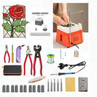 Ensemble Mini meuleuse d'angle pour bricolage verre peint diamant verre et eau rectifieuse de bord faite à la main