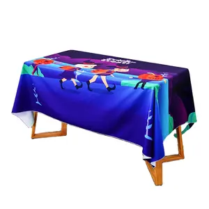 Commercial Table Cloth For Outdoor Activity Table Banner Custom Fabric Fitted Table Cover For Business